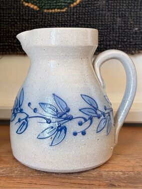 Salmon Falls Stoneware Pottery Creamer Pitcher - Salt Glaze Pottery - Handmade